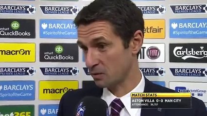 Aston Villa 0-0 Man City - Remi Garde Post Match İnterview enjoys nice experience
