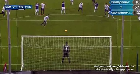0-1 Ilicic Goal - Sampdoria v. Fiorentina Serie A 8.11.2015 HD