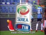 لحظة إصابة النجم المصري محمد صلاح | مباراة روما و لاتسيو | الدوري الإيطالي 2015-2016