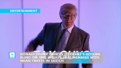 Donald Trump Dances to Drake's Hotline Bling on SNL, Insults Cast Members With Mean Tweets in Sketch