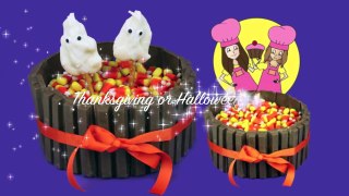 Kit Kat Halloween cake or thanksgiving how to Tutorial by Charlis crafty kitchen