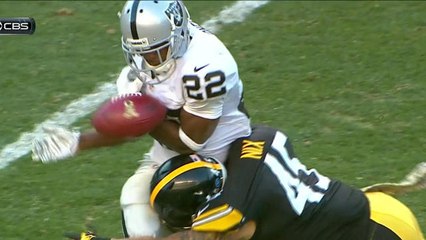 Raiders Taiwan Jones fumbles on kickoff, Steelers recover