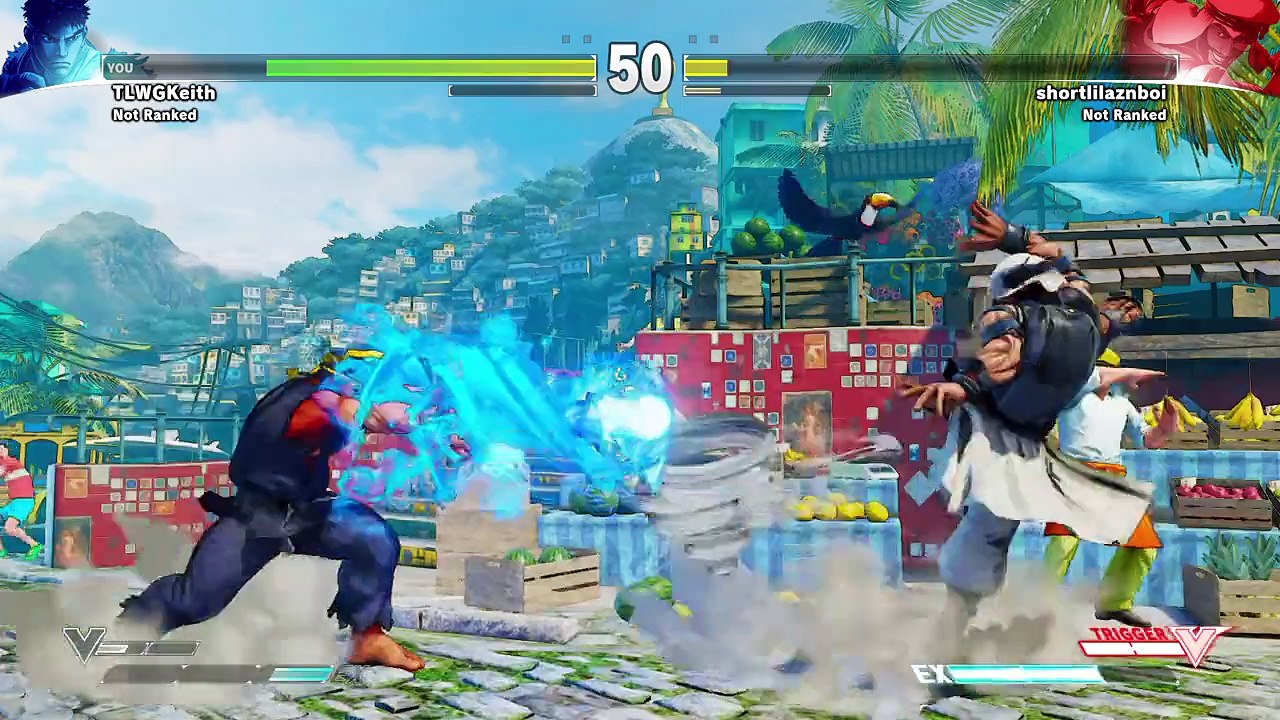 STREET FIGHTER V (BETA) Ranked match 5 Ryu VS Rashid