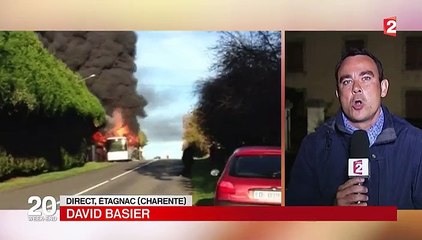 En Charente, un car prend feu, le drame est évité de justesse
