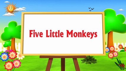 Five Little Monkeys Jumping on the Bed Nursery Rhyme 3D Animation Rhymes for Children