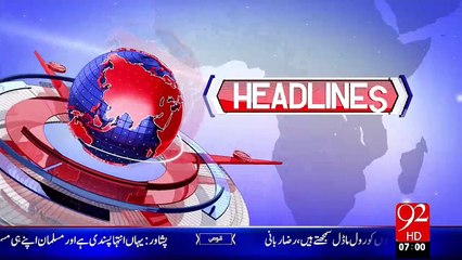 Headlines - 07:00 AM – 09 Nov 15 - 92 News HD