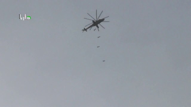 Russian Helicopter vs Islamic State in Syria 18 Oct 2015