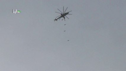 Russian Helicopter vs Islamic State in Syria 18 Oct 2015