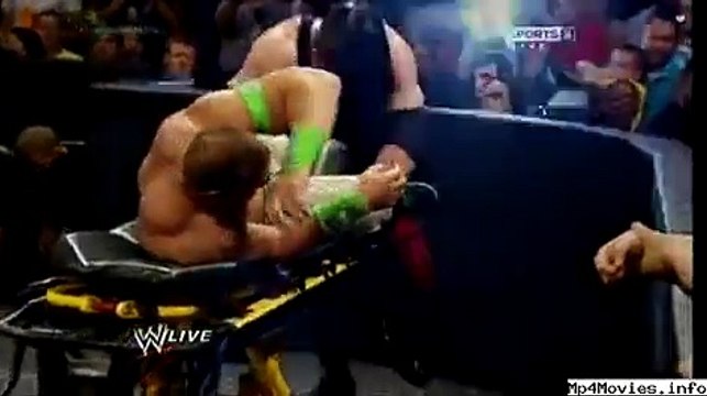 WWE RAW John Cena vs Kane Stretcher Match to Qualify World Heavyweight Championship INTERFERANCE Randy Orton Rollins WWE