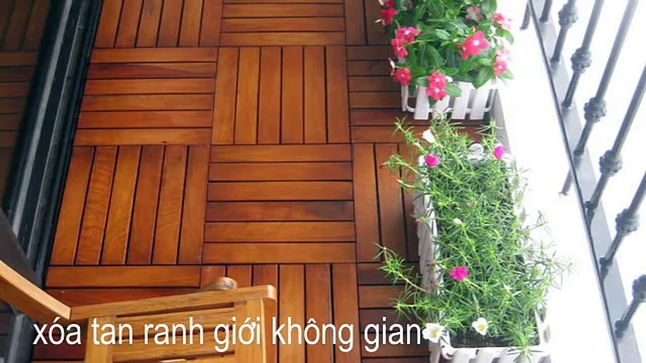 Trang Trí Ban Công Với Sàn Gỗ Tự Nhiên Ngoài Trời