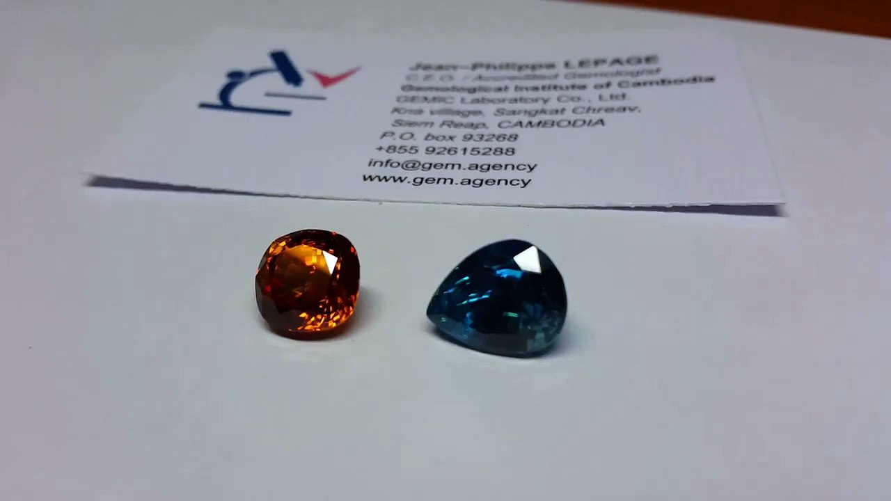 Zircons, from Cambodia