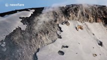 Stunning footage of new eruption from Mount Etna crater