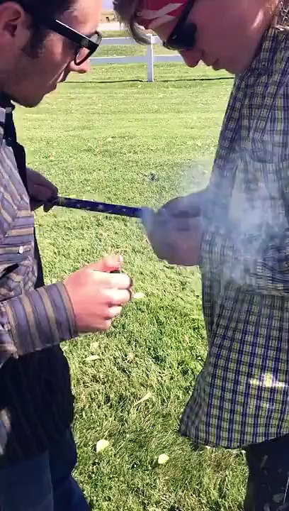 Man Takes Firework In The Face