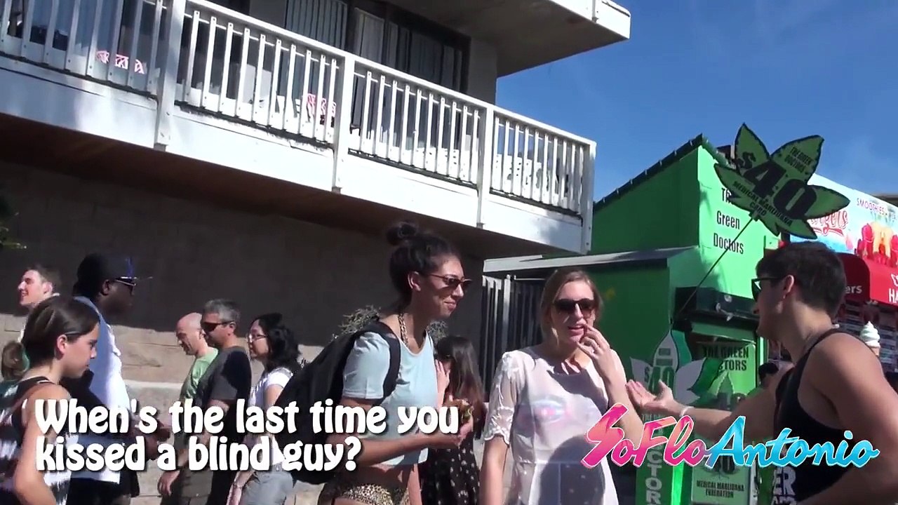 Kissing Prank Blind Man Kisses Girls at the Beach Social Experiment Funny Videos Pranks 20