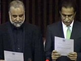 Sardar Ayaz Sadiq takes oath as NA Speaker as re-elected