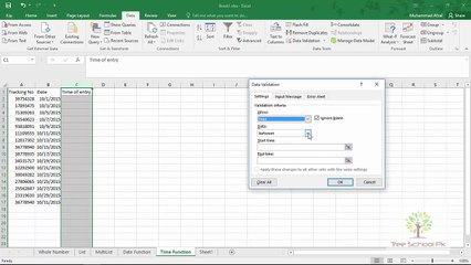 7 Time in data validation