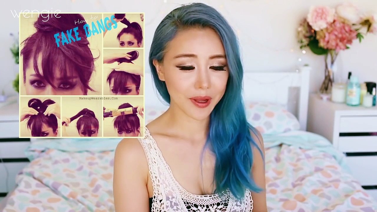 BEAUTY HACKS Get Bangs with No Extensions ♥ Buns & Bangs Hair Tutorial ♥ Try it Wengie
