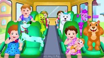 Wheels on the Bus Go Round and Round Rhyme - Popular Nursery Rhymes and Songs for Children