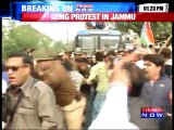 Youth Congress Protest In Jammu Outside Secretariat