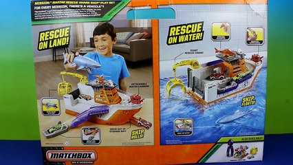 Matchbox Mission Marine Rescue Shark Ship with Disney Cars Lightning McQueen Mater Lemons