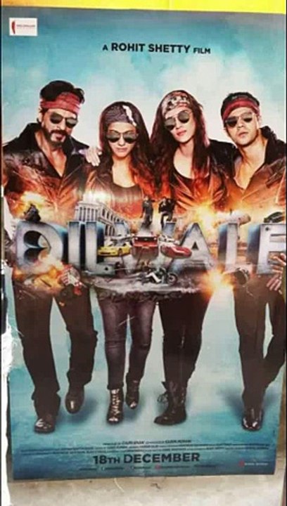 DILWALE OFFICIAL FIRST LOOK POSTER TRAILER SHAHRUKH KHAN KAJOL KRITI SANON AND VARUN DHAWAN 2015 ROHIT SHETTY MOVIE