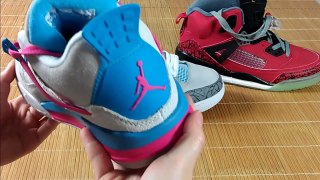 (HD) Review 3 pairs Authentic air jordan 4 shoes compared demonstration Buy from superknicks