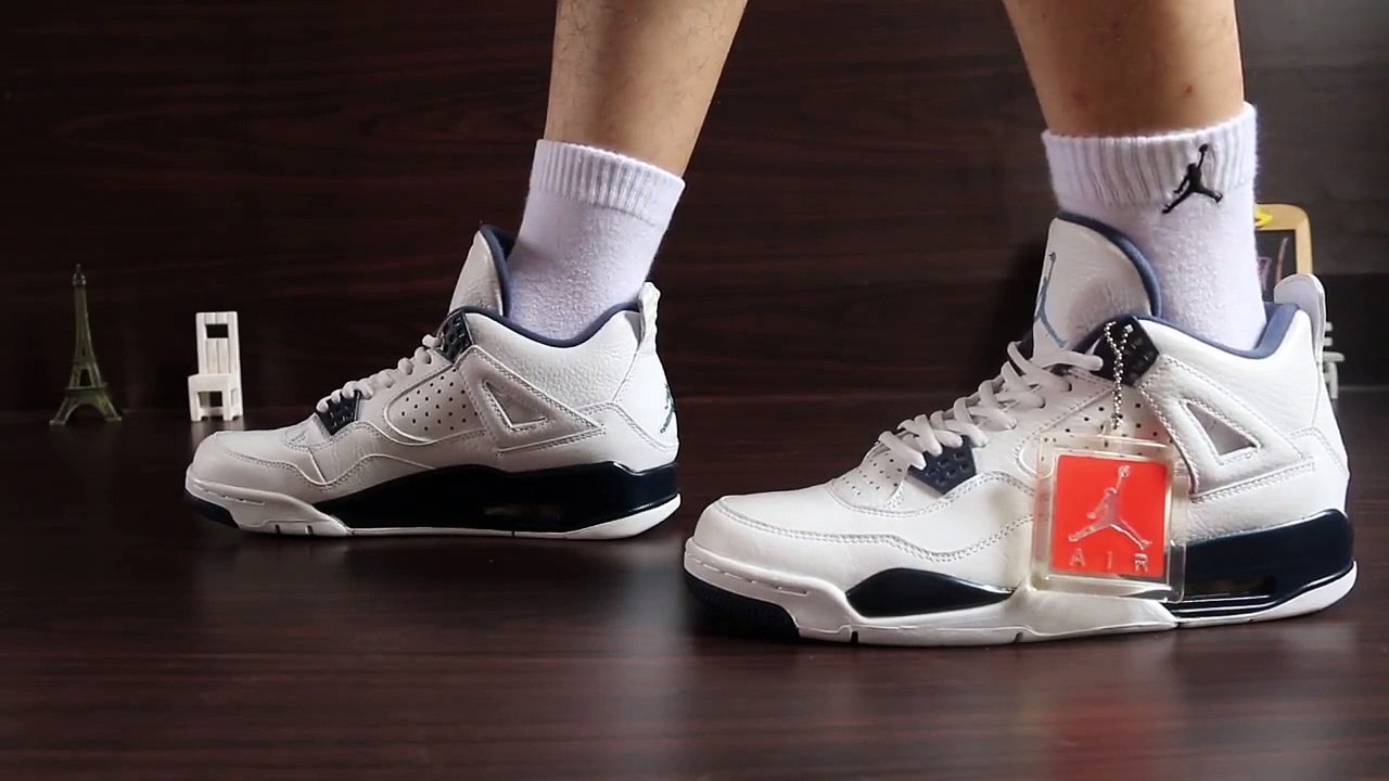 HD_Review_Authentic Air Jordan 4 Retro “Columbia”Cheap for sale on SUPERKNICKS.COM