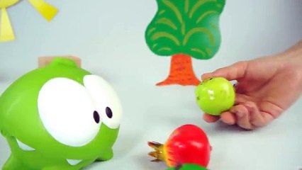 Om-Nom Monster Frog - TUMMY ACHE! - Fruit & Food Safety Educational Video for Children