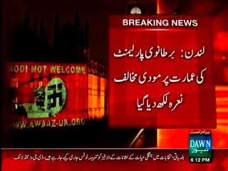 Modi 'not welcome' as Awaaz projects warning onto Parliament