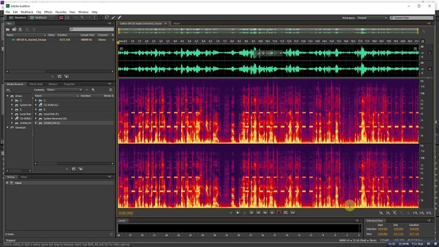 Removing beeping beeps you footage with Audition