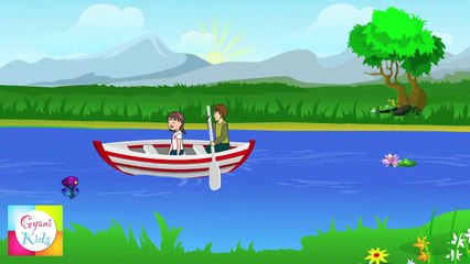 Row Row Row Your Boat - Popular Nursery Rhymes  Cartoon Animation For Children