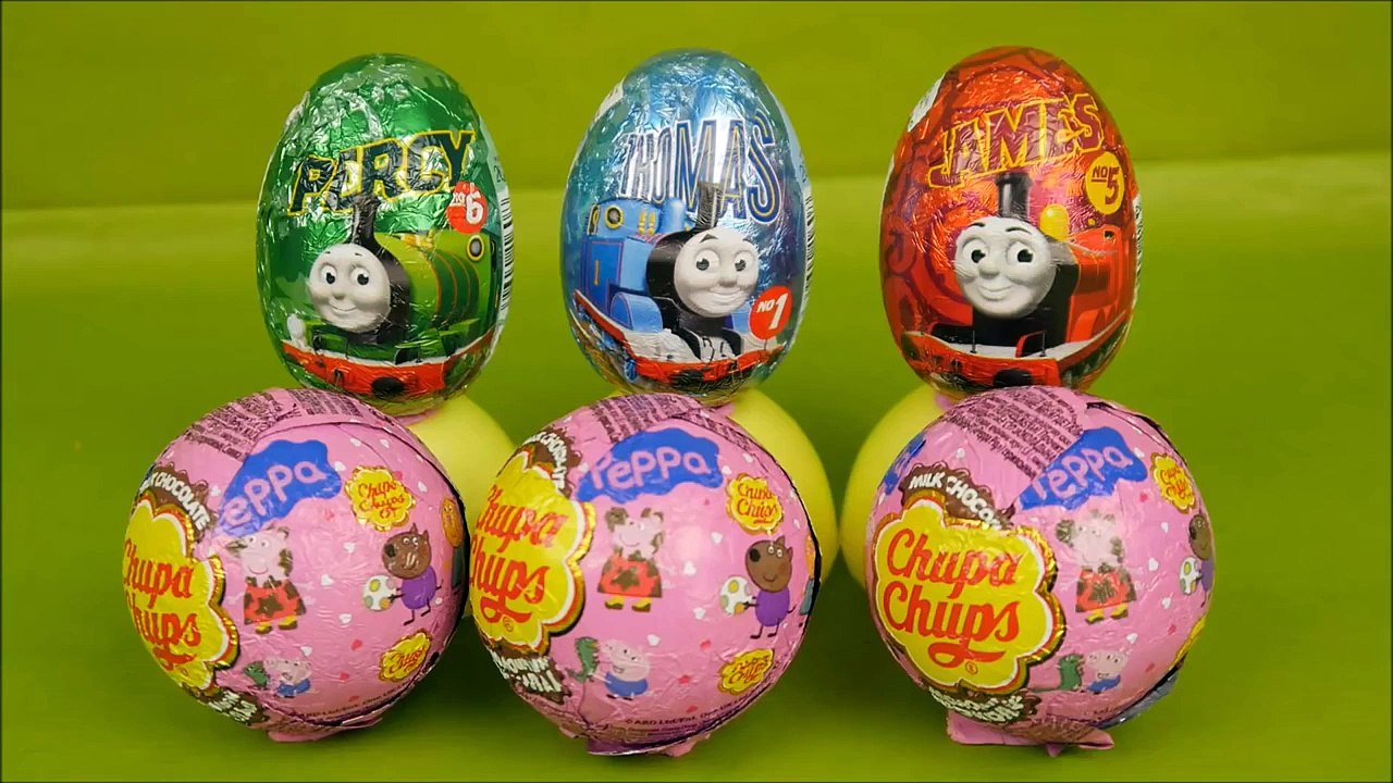 Thomas The Tank Engine & Friends surprise toys vs Peppa Pig surprise eggs Chupa Chups edit