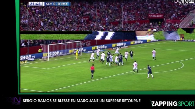 Sergio Ramos se blesse en marquant un superbe retourné acrobatique