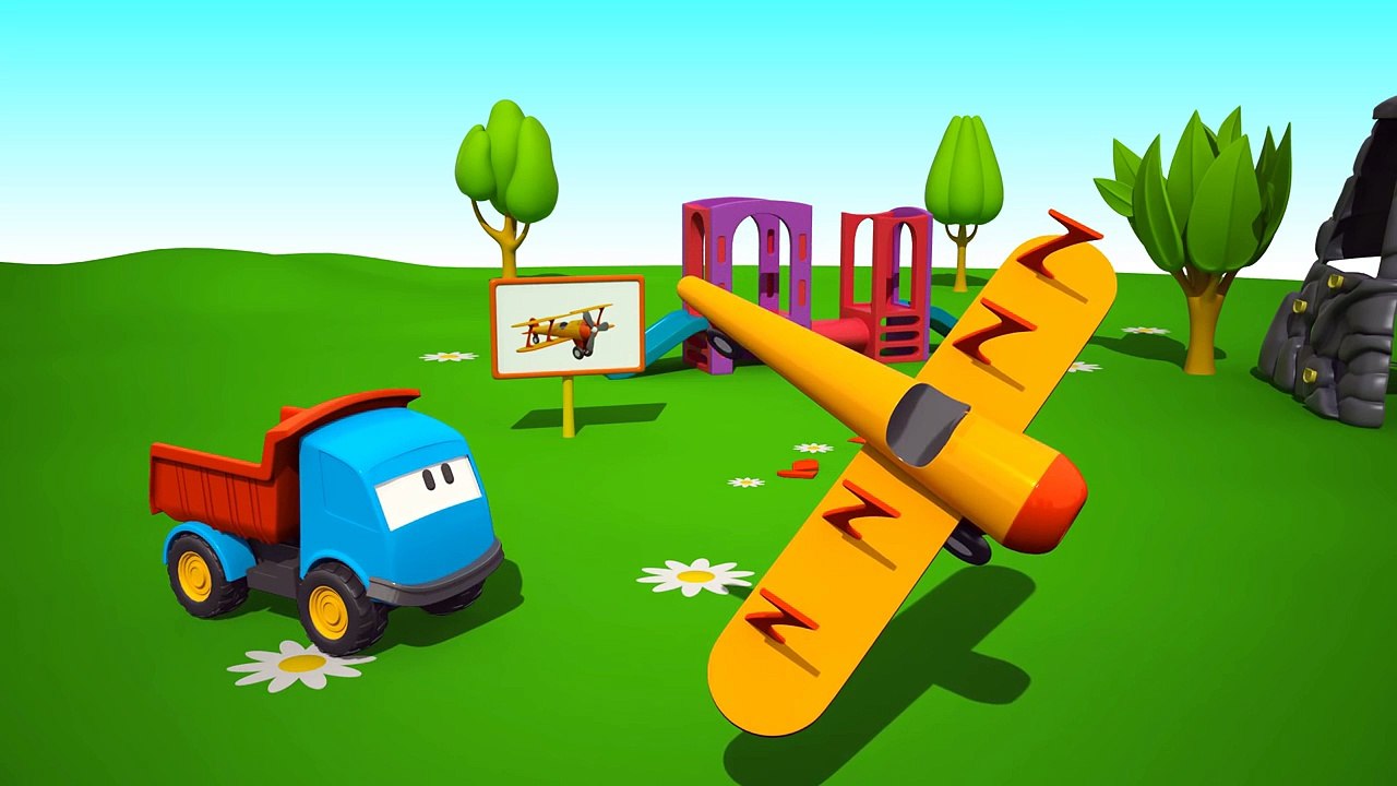 Leo der neugierige Lastwagen und das Flugzeug mit Propeller! Kindercartoon