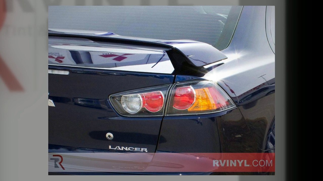 2015 Mitsubishi Lancer with Static Cling Taillight Tint