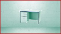 66 Inch Teachers' Desk W/2 Pedestals - Orange - School & Play Furniture