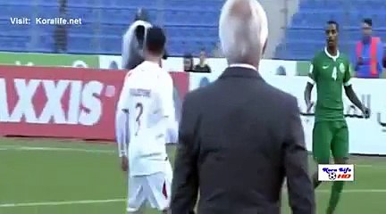 شاهد ملخص مباراه فلسطين والسعوديه في التصفيات المزدوجه - 9 نوفمبر 2015