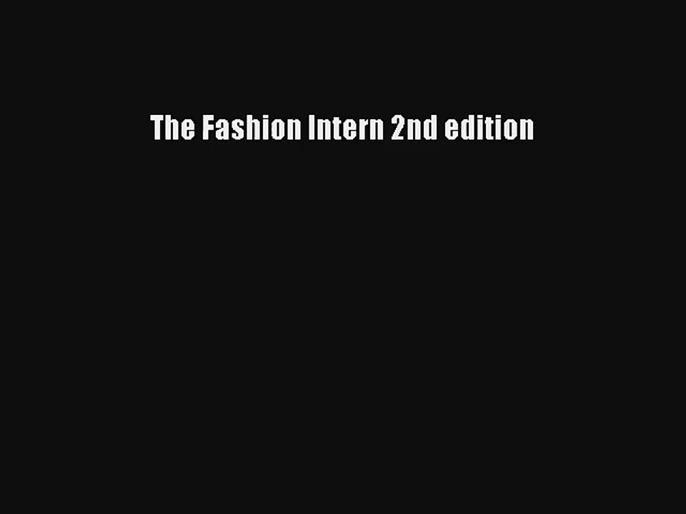 The Fashion Intern 2nd edition PDF