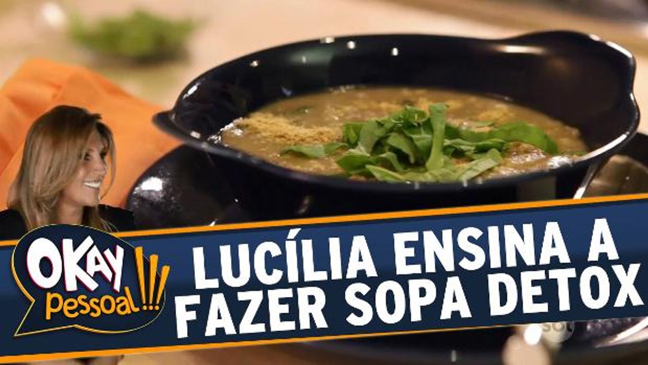 Lucília Diniz ensina a fazer Sopa Detox de espinafre