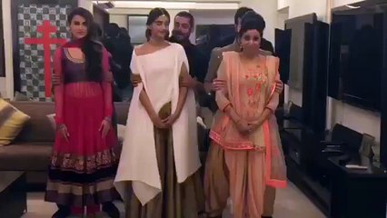 sonam kapoor & salman khan with other star dancing and dedicated this video to SRK