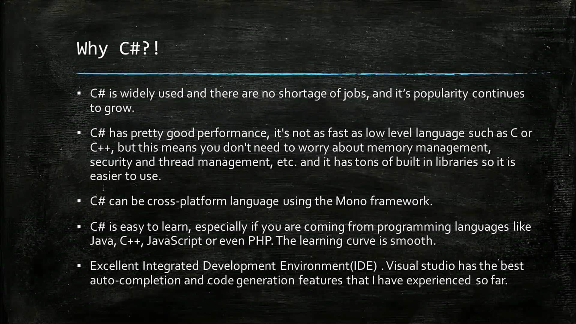 C# tutorial