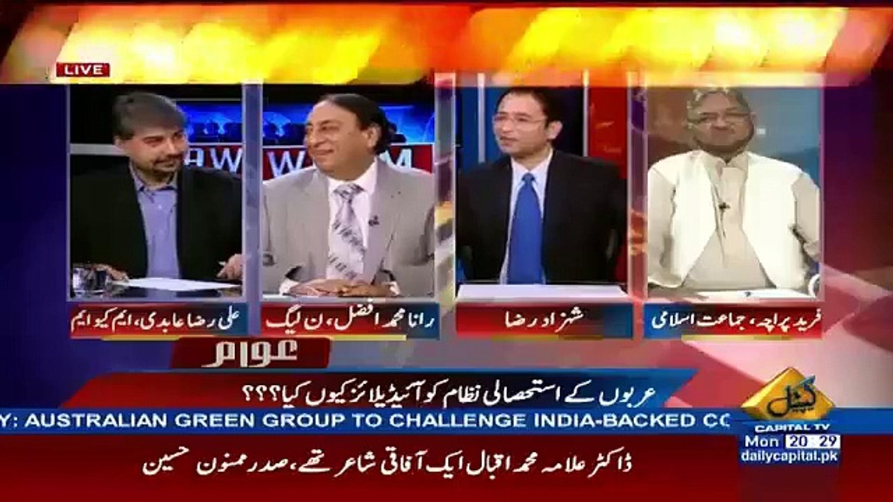 Ali Raza Abidi Bashes JI..