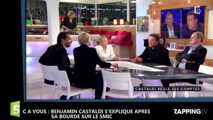 C à Vous – Benjamin Castaldi : Après sa bourde sur le SMIC, il répond aux critiques !