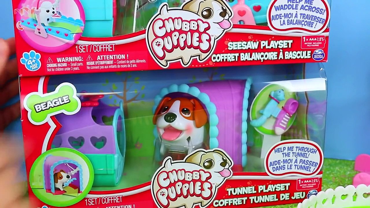 Chubby Puppies NEW Playground Seesaw & Park Tunnel Ultimate Dog Park + Poodle, Pomeranian