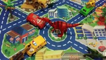 Dinosaurs Cartoons for Children _ Dinosaurs In City Destroying Cars Dinosaurs Cartoons for Children