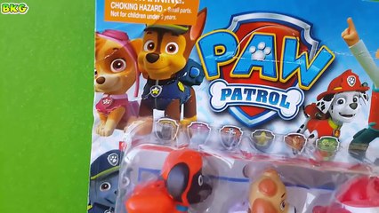 Paw Patrol Action Pack Rescue Team Toy Review Chase Zuma Marshall Skye Rubble Rocky Spin M