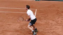 Andy Murray serve and forehand Slow Motion