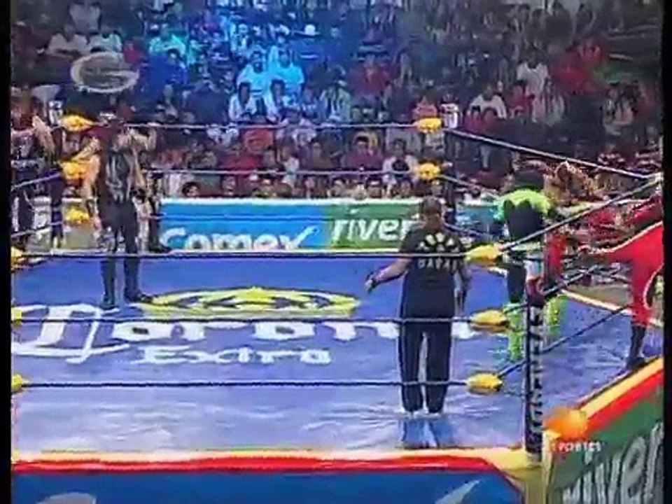El Gato Eveready, Lasser Boy & Relampago vs. Poder del Norte (Rio Bravo , Tigre Cota & Tito Santana) (AAA - 07.02.2010)