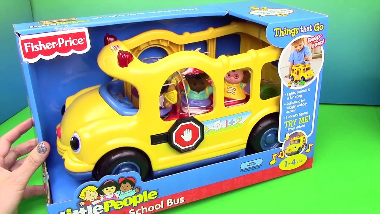 Wheels on the Bus Song Little People Bus Toy Review by HobbyKidsTV