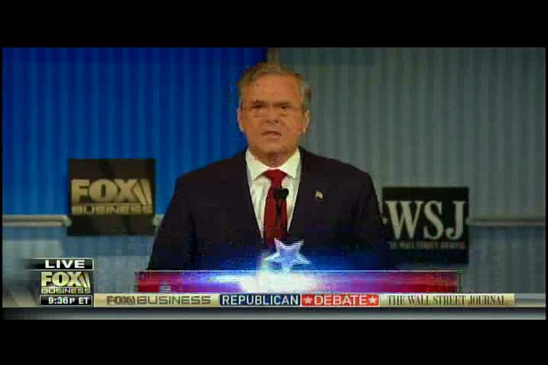 Jeb thinks he's funny thanking Trump for letting him speak. It's just weak.
